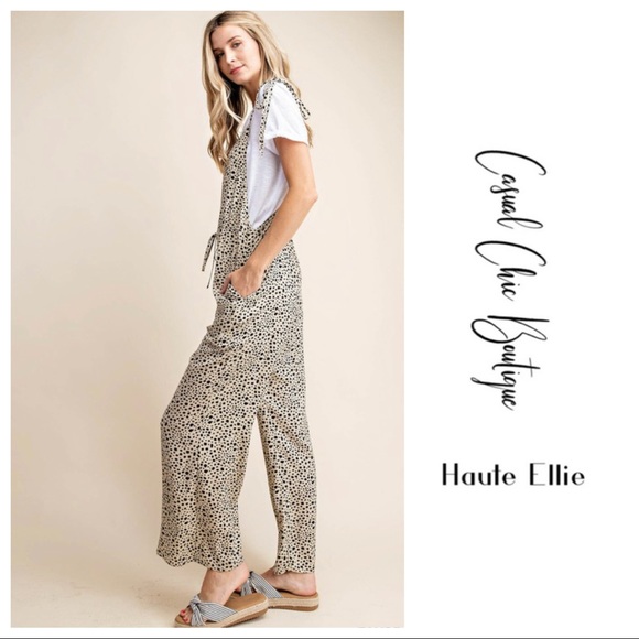 You’ve Been Spotted- Shoulder Tie Jumpsuit - Picture 3 of 6